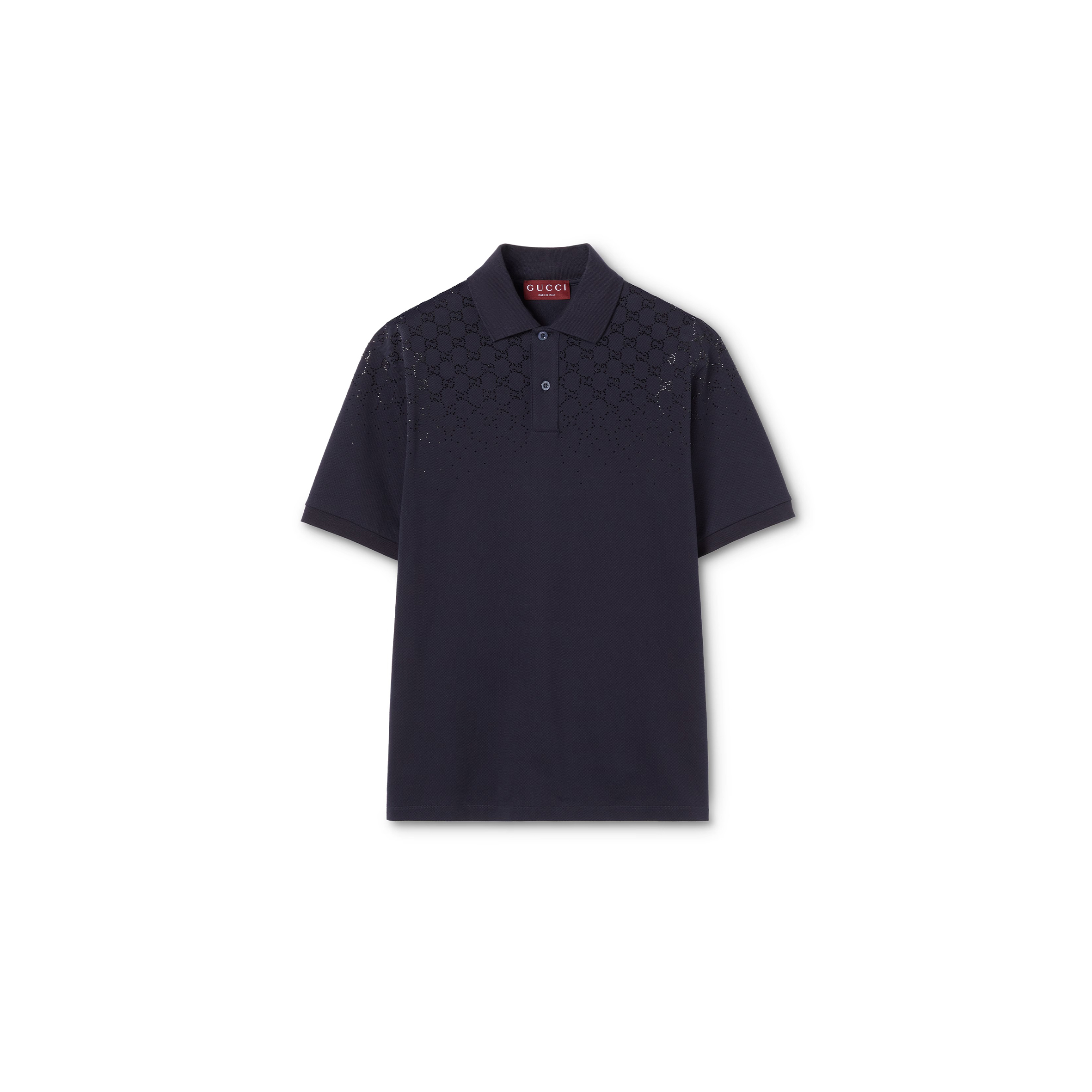 Gvc*1 cotton piquet polo shirt with crystals 815514